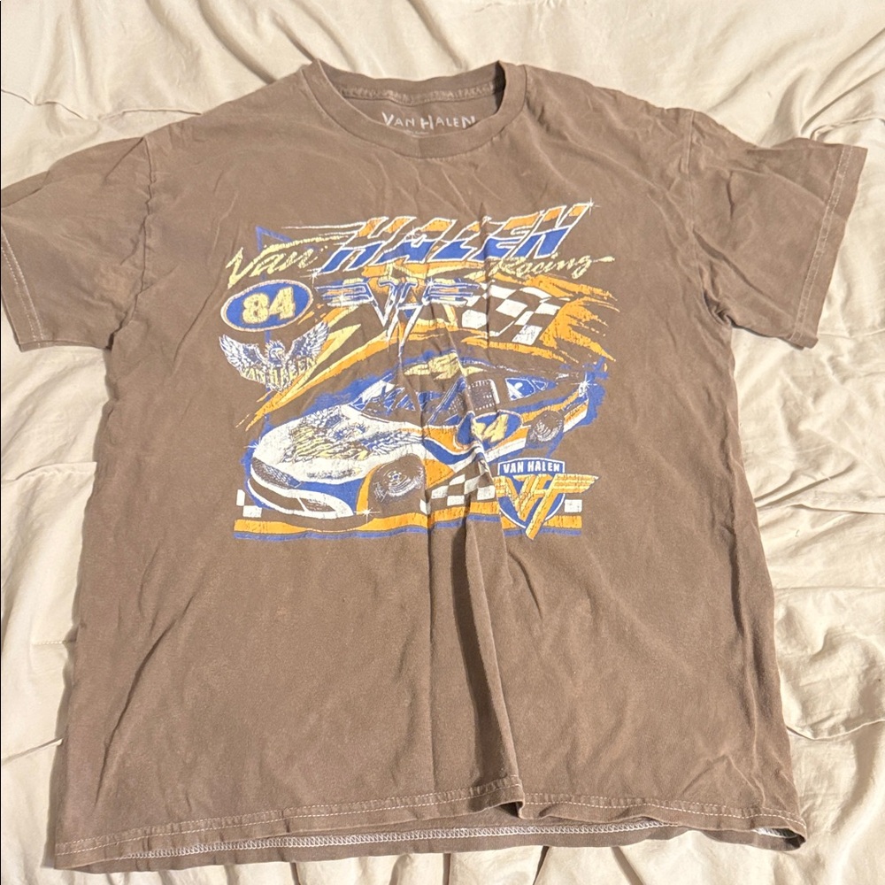Van Halen Racing Graphic Tee - Tan